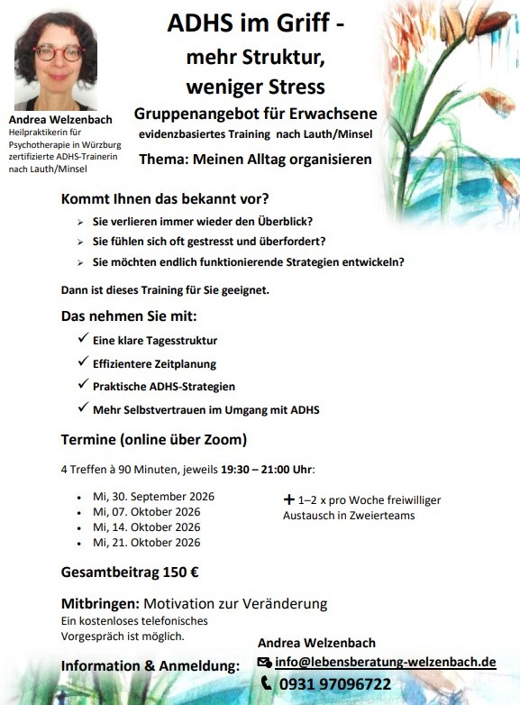 Meinen Alltag organisieren -  mehr Struktur - weniger Stress