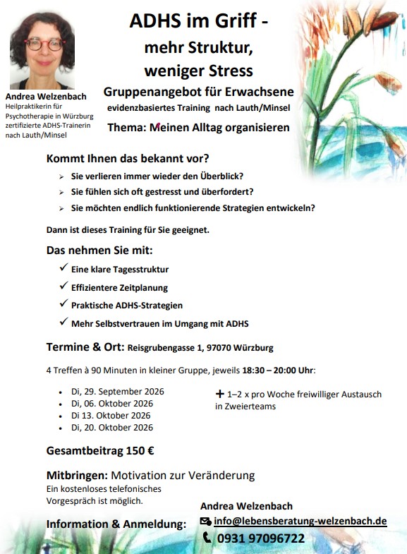 Meinen Alltag organisieren -  mehr Struktur - weniger Stress